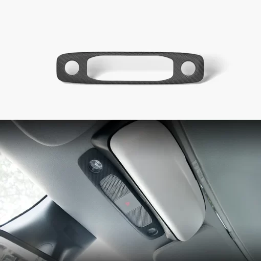 Carbon fiber light patch on the roof of the Tesla
