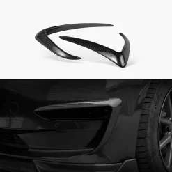 Model 3 Real Carbon Fiber Front Foglight Trim Cover