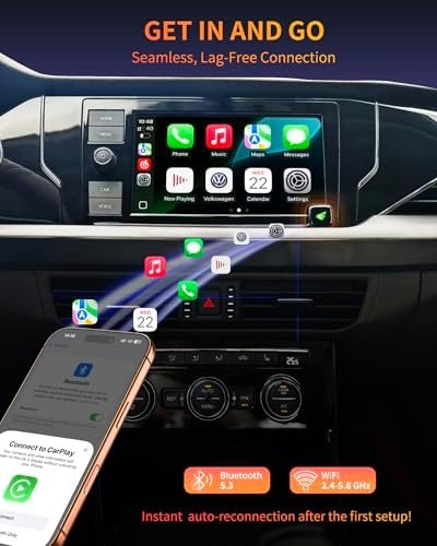 POCYBER Wireless CarPlay Adapter for iPhone & Android Auto