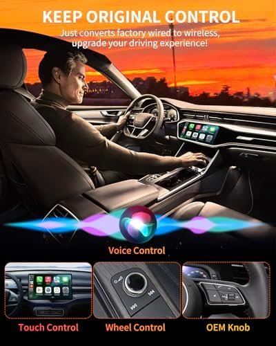 POCYBER Wireless CarPlay Adapter for iPhone & Android Auto